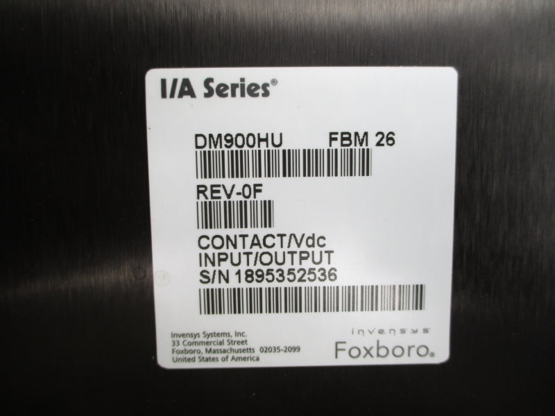 FOXBORO DM900HU REV. 0F NSNP