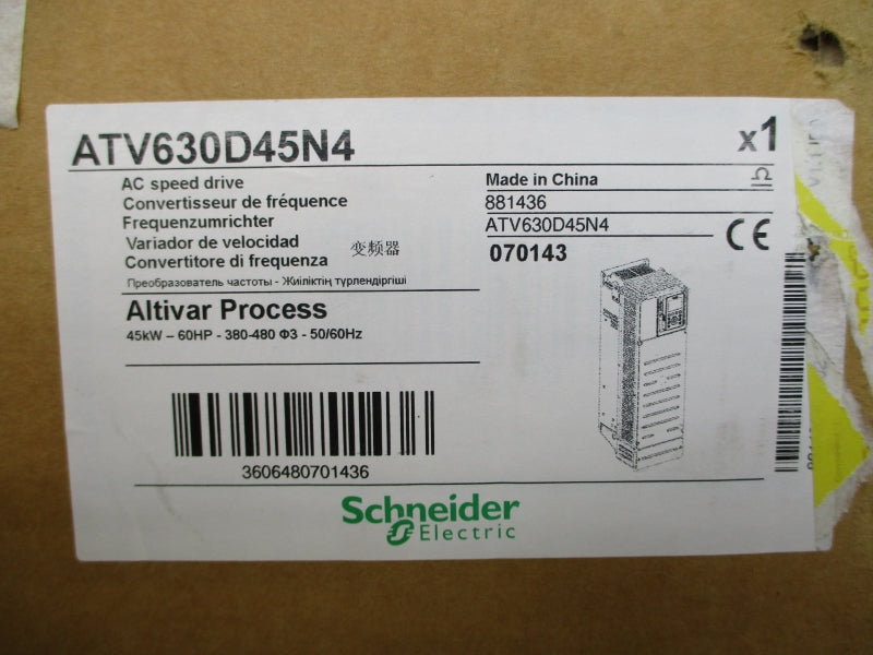 SCHNEIDER ELECTRIC ATV630D45N4 380-480V 88A NSMP