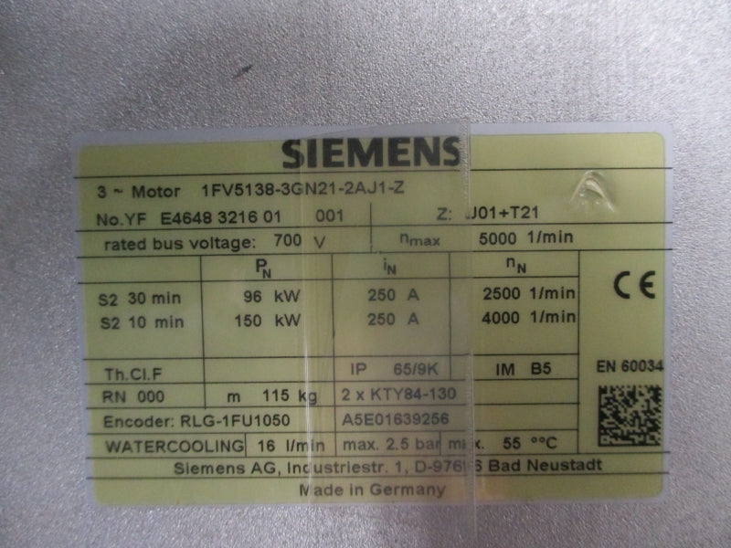 SIEMENS 1FV5138-3GN21-2AJ1-Z 700V 250A NSMP