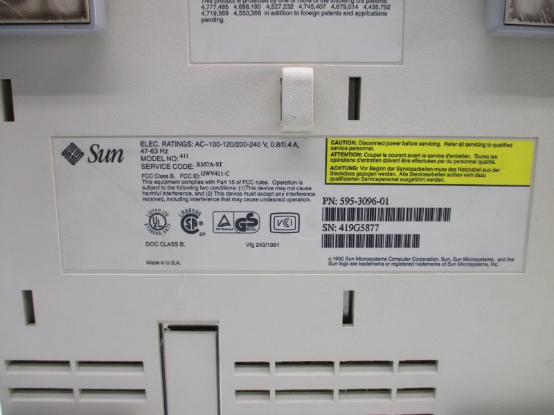 FOXBORO 595-3096-01 411 200-240VAC 0.8/0.4A UNMP