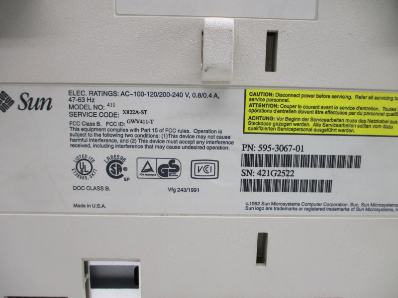 FOXBORO 595-3067-01 411 200-240VAC 0.8/0.4A (AS PICTURED) UNMP