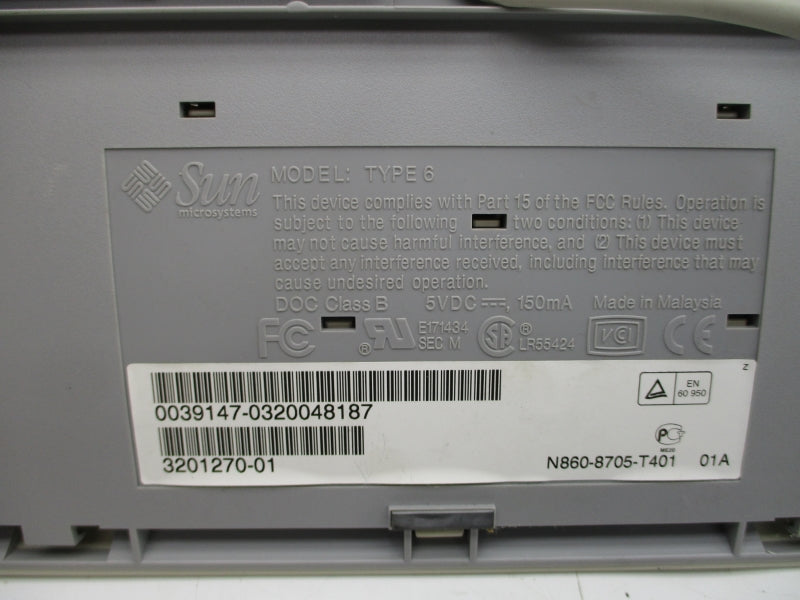 SUN MICROSYSTEMS 3201270-01 TYPE 6 5VDC NSNP