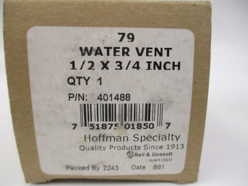 HOFFMAN SPECIALTY 79 401488 75PSI 3/4" NSMP