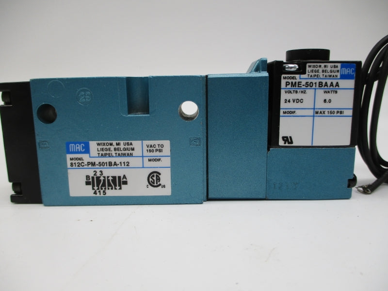 MAC 812C-PM-501BA-112 24VDC 150PSI NSMP