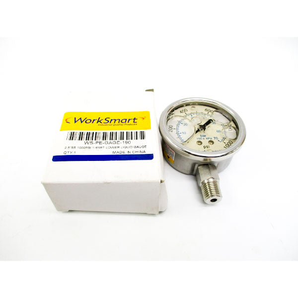 WORK SMART WS-PE-GAGE-190 1000PSI 2.5" NSMP