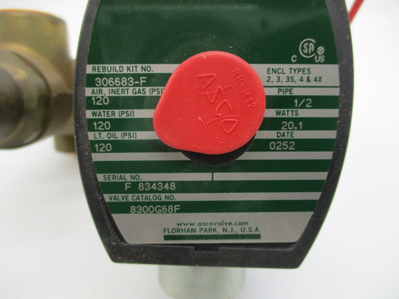 ASCO 8300G68F 120V 120PSI 1/2" NSMP