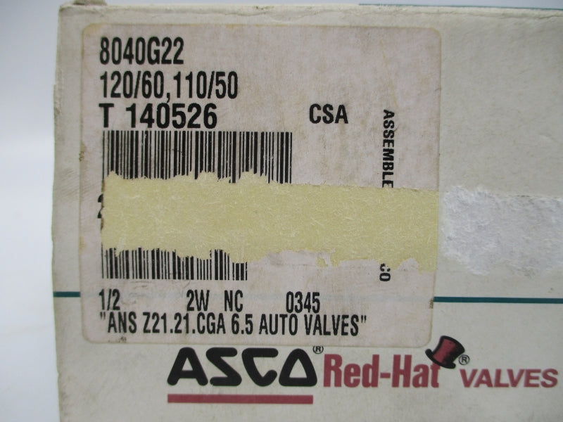 ASCO 8040G22 110/120V 2PSI 1/2" NSMP