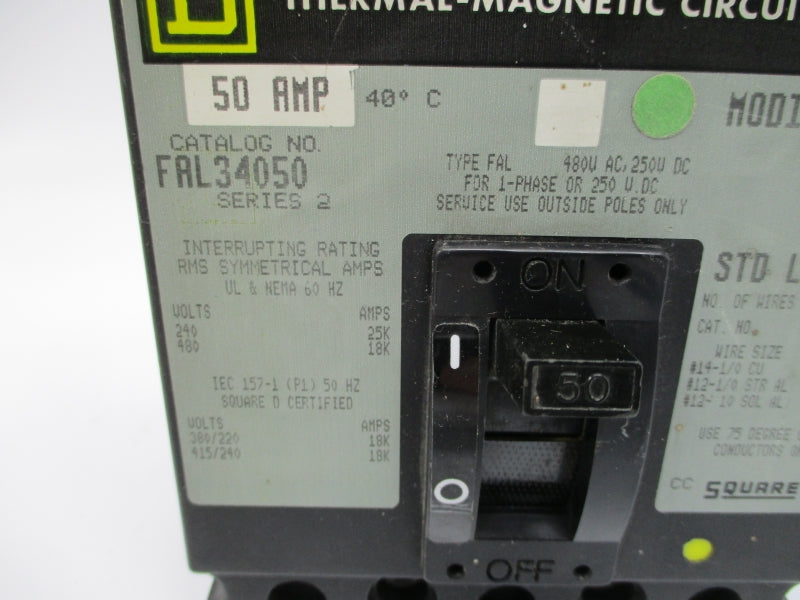 SQUARE D FAL34050 SER. 2 480VAC 50A (GREY) NSMP