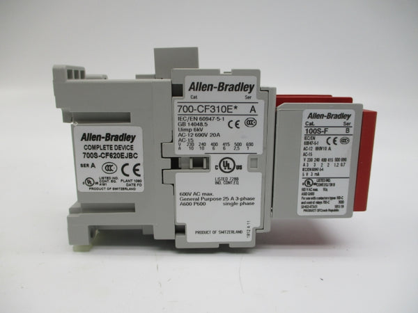 ALLEN BRADLEY 700S-CF620EJBC SER. A 24VDC (BR/WH) NSMP