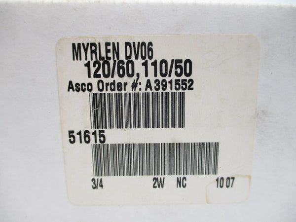 ASCO MYRLENDV06 110/120V 5-125PSI 3/4" NSMP