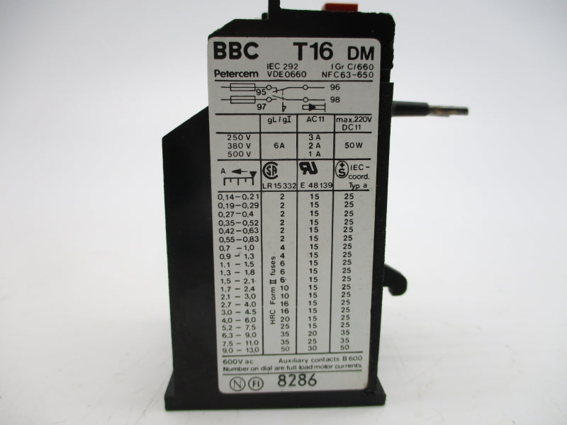 BBC T16DM 600VAC 0.35-0.52A NSNP