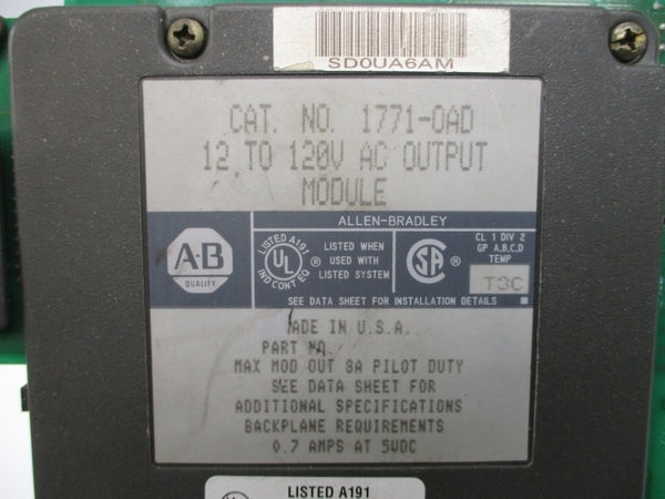 ALLEN BRADLEY 1771-OAD 12-120VAC 8A UNMP