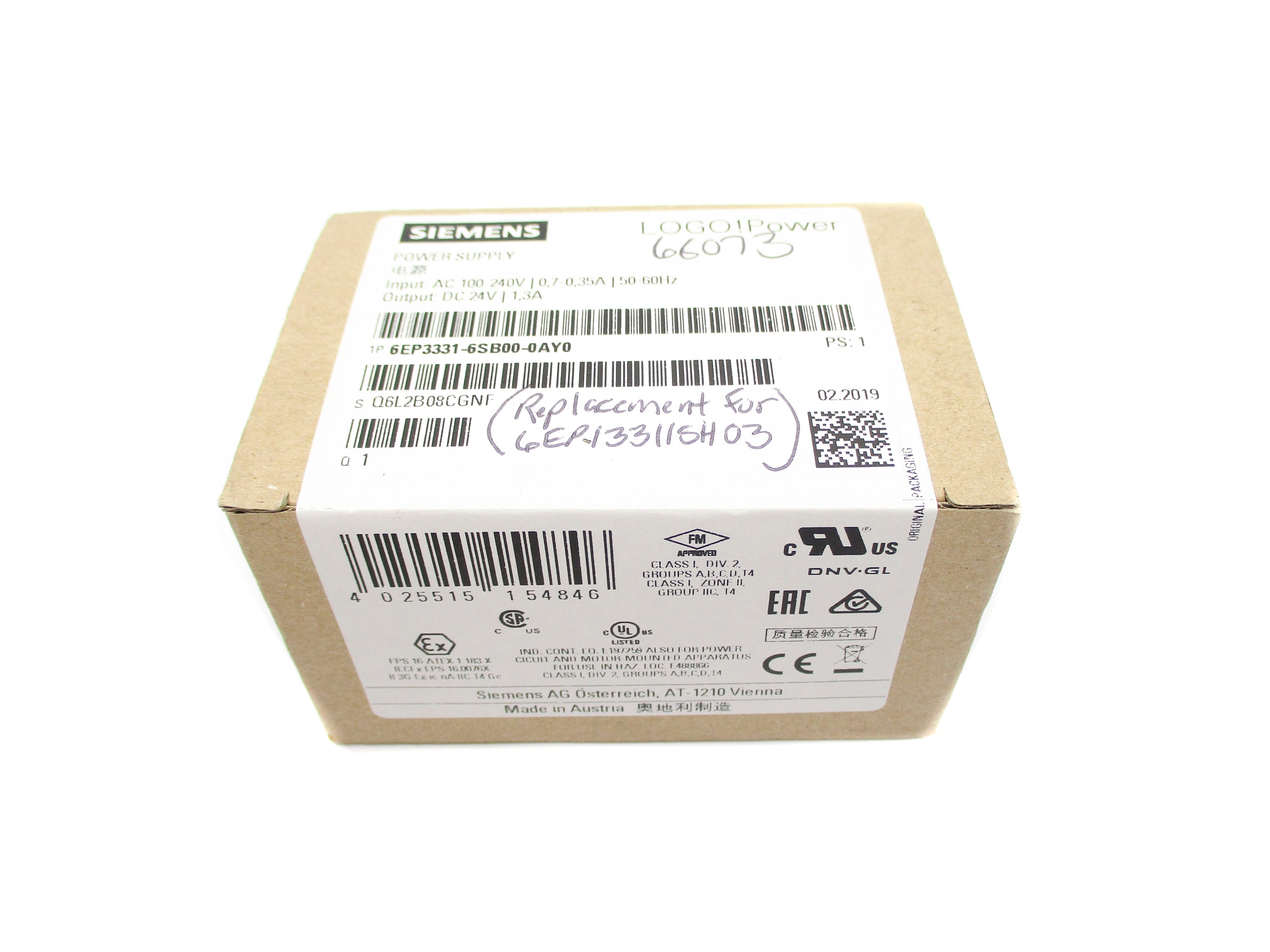 SIEMENS 6EP3331-6SB00-0AY0 100-240VAC 0.7-0.35A NSFS