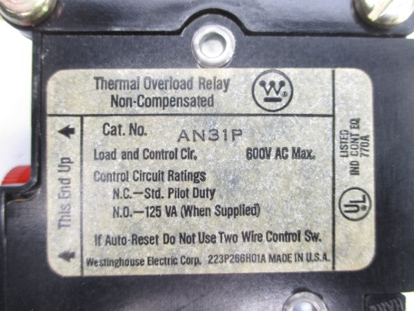 WESTINGHOUSE AN31P 600VAC NSNP