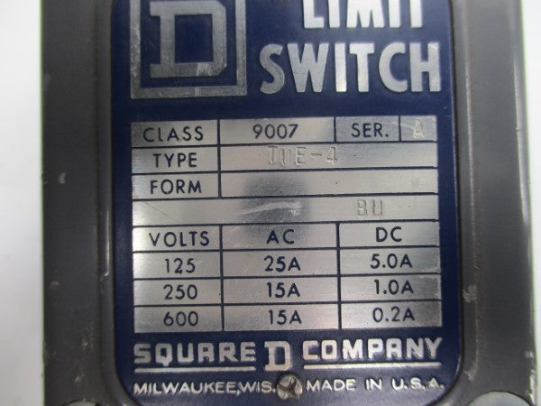 SQUARE D 9007TUE4 SER. A 600VAC 25A NSNP