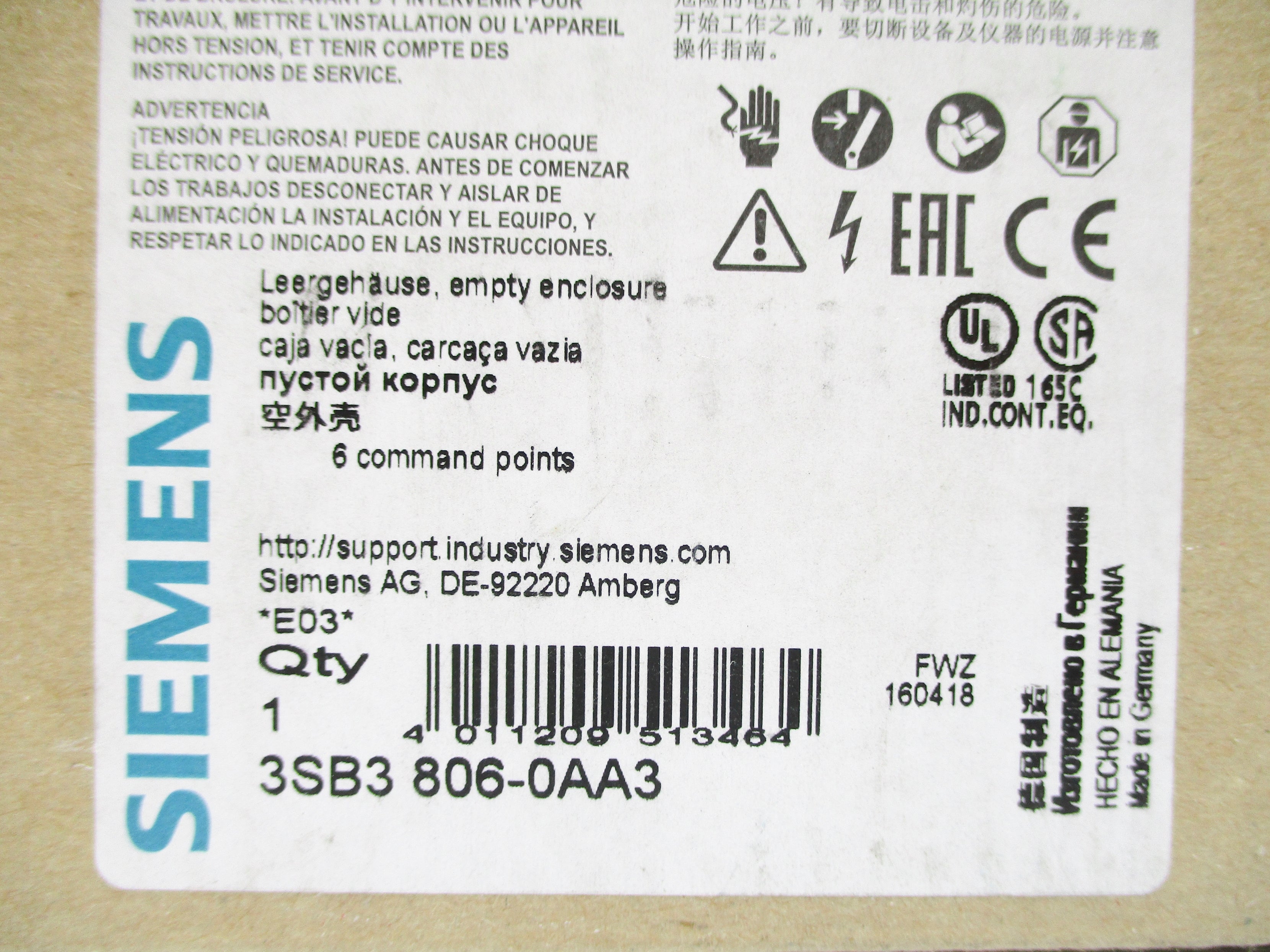 SIEMENS 3SB3806-0AA3 NSMP
