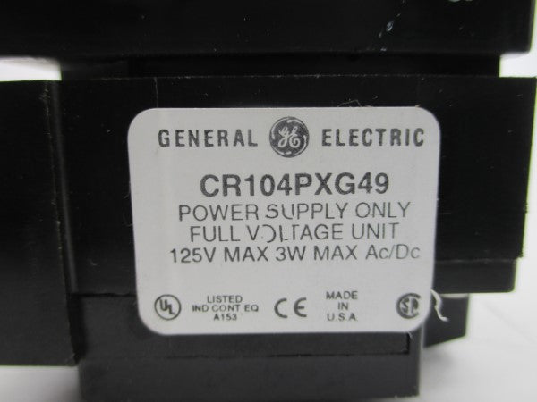 GENERAL ELECTRIC CR104PXG49R 125VAC/DC NSNP