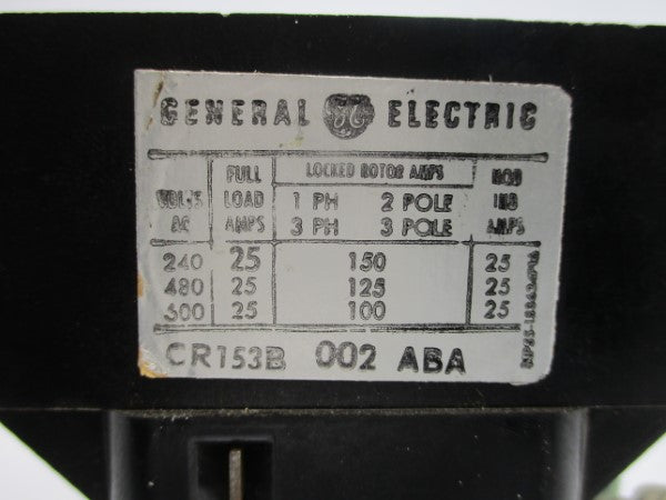 GENERAL ELECTRIC CR153B002ABA 110V 25A UNMP