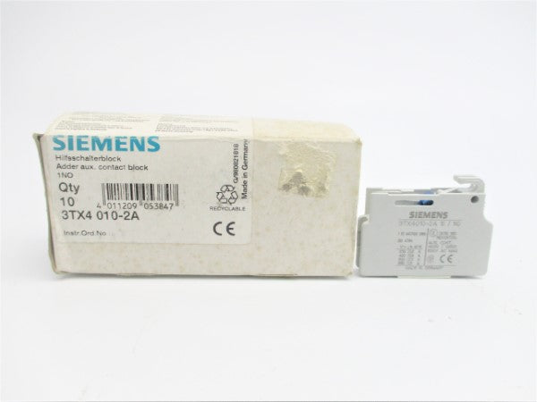 SIEMENS 3TX4010-2A 690V 1.8A (PKG OF 10) NSMP