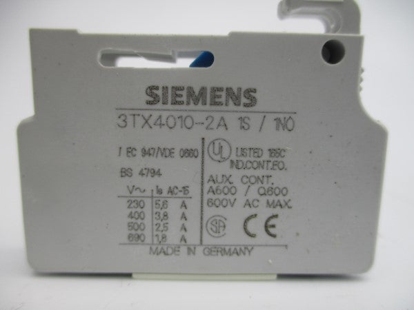 SIEMENS 3TX4010-2A 690V 1.8A (PKG OF 10) NSMP