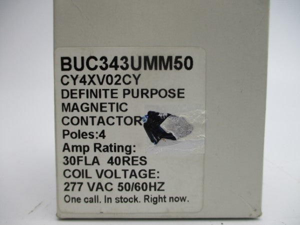 CONTACTOR BUC343UMM50 277VAC 30A NSMP