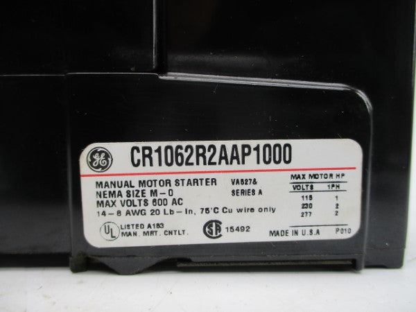 GENERAL ELECTRIC CR1062R2AAP1000 SER. A 600VAC NSMP
