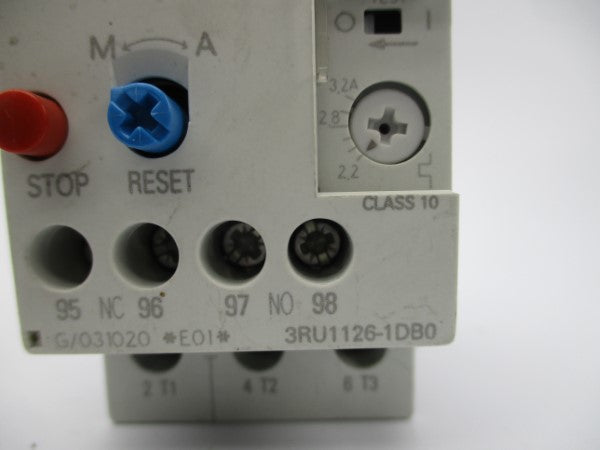 SIEMENS 3RU1126-1DB0 600VAC 2.2-3.2A NSNP