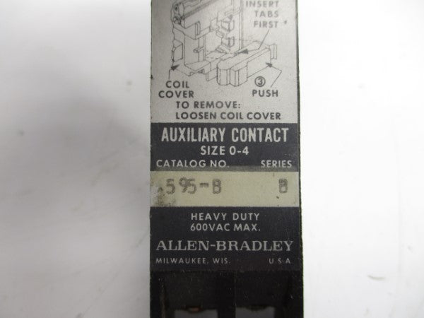 ALLEN BRADLEY 595-B SER. B 600VAC UNMP