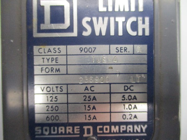 SQUARE D 9007TUE4 SER. A 600VAC 25A UNMP