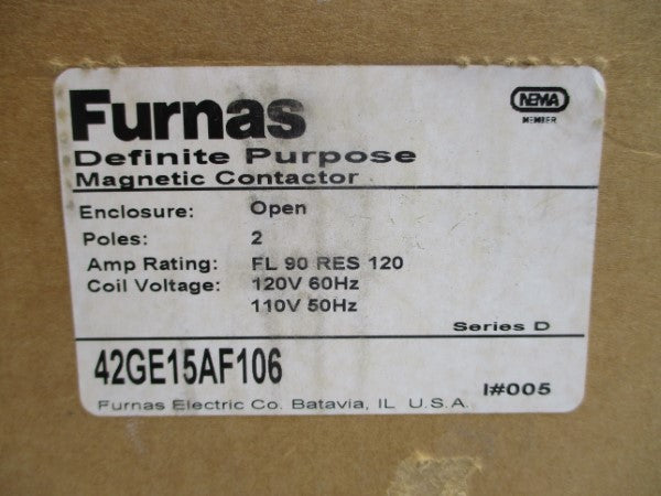 FURNAS 42GE15AF106 SER. D 110/120V 120A NSMP