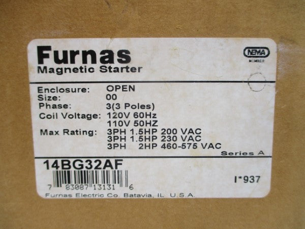 FURNAS 14BG32AF SER. A 110/120V 9A NSMP