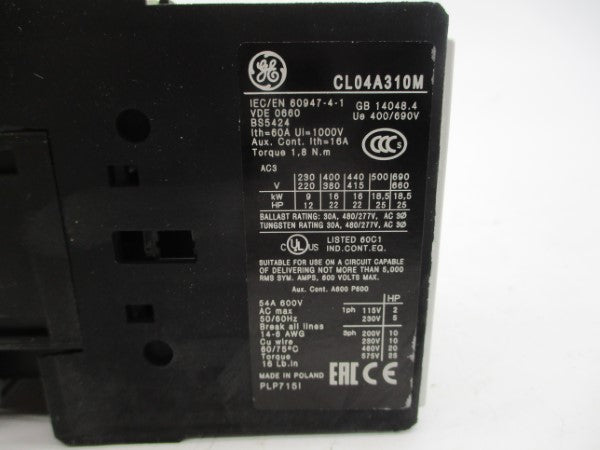 GENERAL ELECTRIC CL04A310M1 24V 16A NSMP