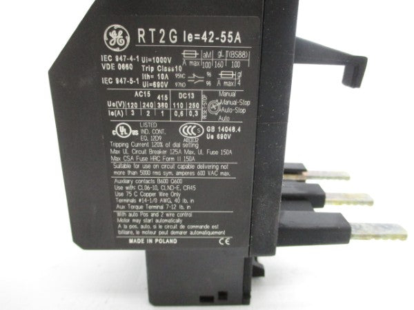 GENERAL ELECTRIC RT2G 600VAC 42-55A NSMP