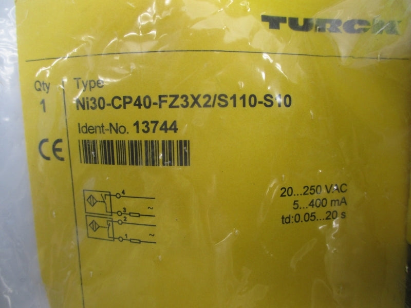 TURCK NI30-CP40-FZ3X2/S110-S10 13744 20-250VAC 0.05-20S NSMP