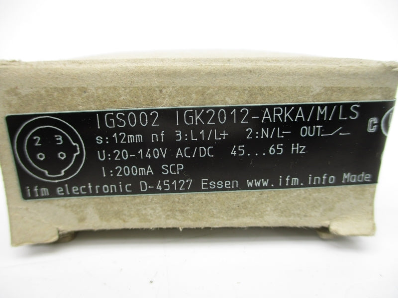 IFM EFECTOR IGS002 IGK2012-ARKA/M/LS 20-140VAC/DC NSMP