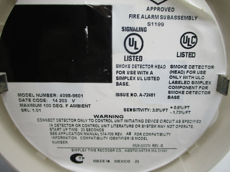 SIMPLEX 4098-9601 NSNP