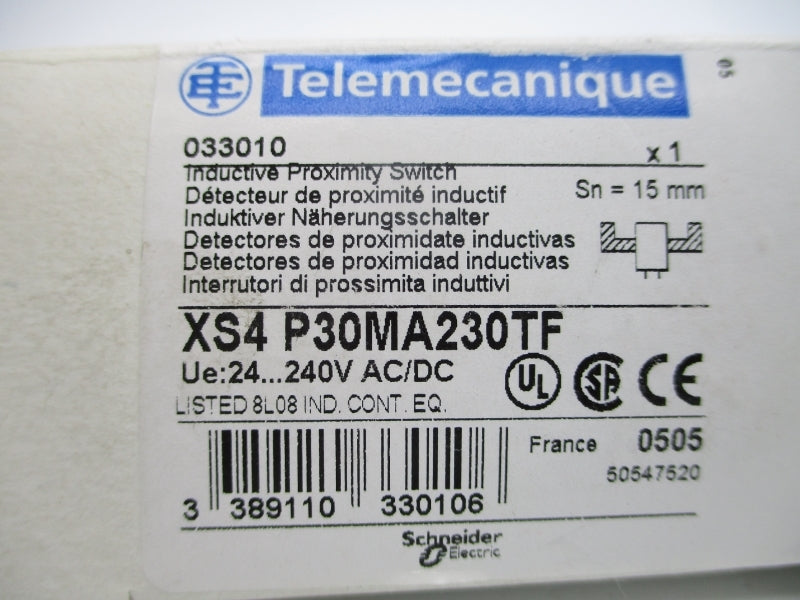 TELEMECANIQUE XS4P30MA230TF 24-240VAC/DC NSMP