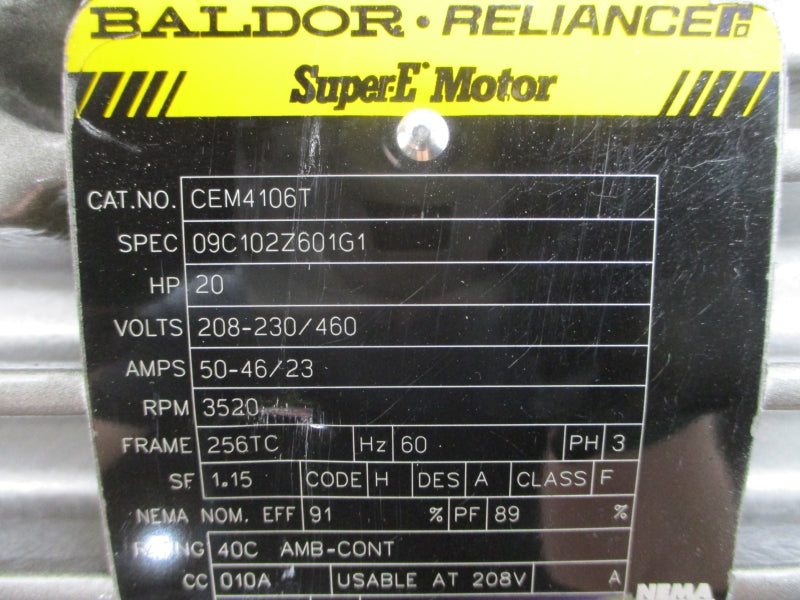 FRISTAM PUMPS FP1742-190 W/ BALDOR RELIANCE CEM4106T 208-230/460V 50-46/23A NSNP