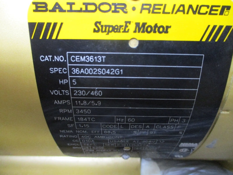 AMPCO PUMPS MC+216-DG-180TC W/ BALDOR RELIANCE CEM3613T 230/460V 11.8/5.9A NSMP