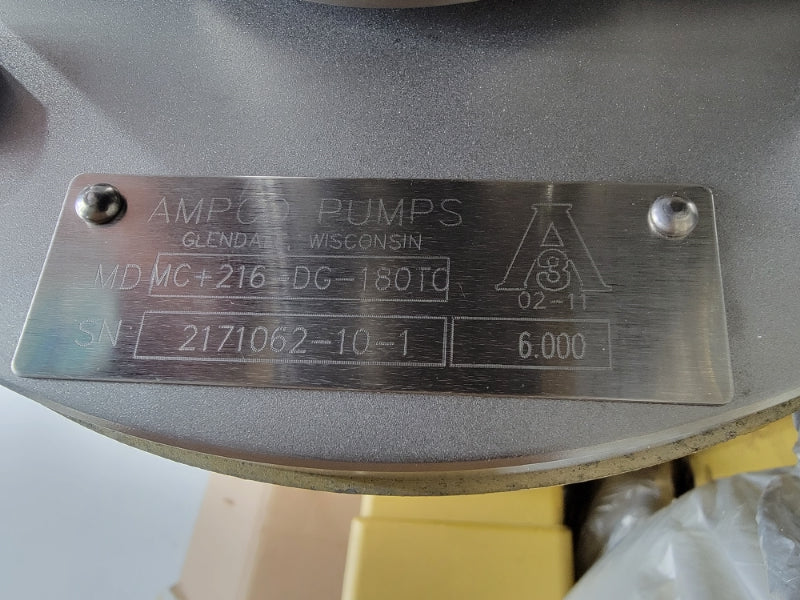 AMPCO PUMPS MC+216-DG-180TC W/ BALDOR RELIANCE CEM3613T 230/460V 11.8/5.9A NSMP