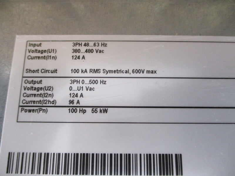 ABB ACB530-U1-125A-4 380-480VAC 124A NSMP
