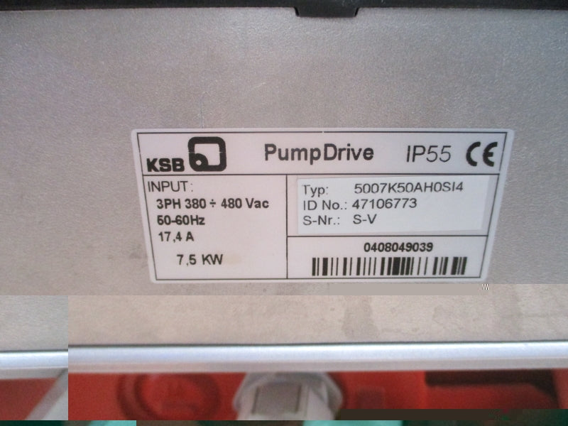 KSB ETALINE GN11 80-210/754 5007K50AH0SI4 W/ KSB 1LA9133-4KA66-ZX77A 380-420/660-725V 15.0-14.5/8.7-8.4A NSNP