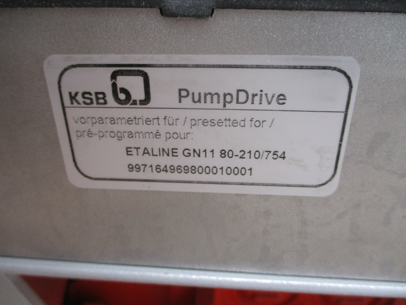 KSB ETALINE GN11 80-210/754 5007K50AH0SI4 W/ KSB 1LA9133-4KA66-ZX77A 380-420/660-725V 15.0-14.5/8.7-8.4A NSNP