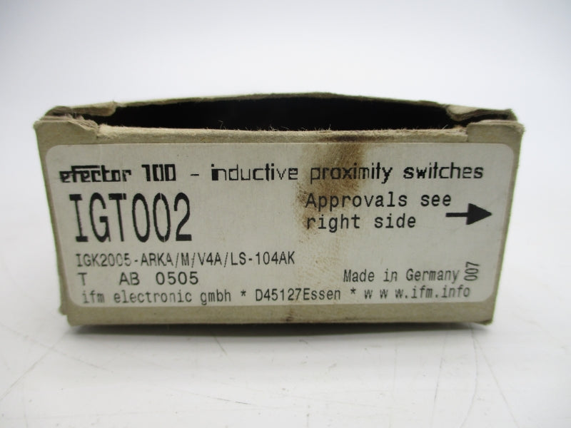 IFM EFECTOR IGT002 IGK2005-ARKA/M/V4A/LS-104AK NSMP