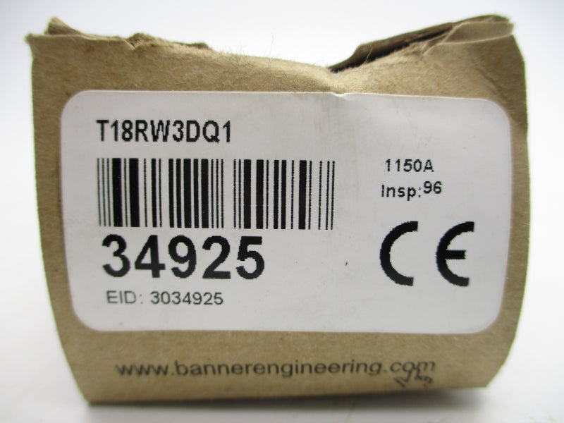 BANNER ENGINEERING T18RW3DQ1 34925 20-250VAC NSMP