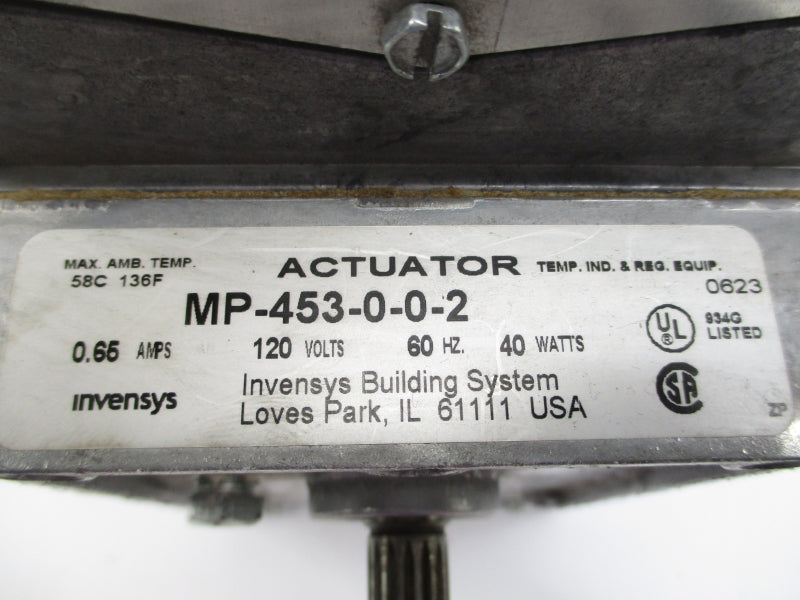 INVENSYS MP-453-0-0-2 120V 0.65A UNMP