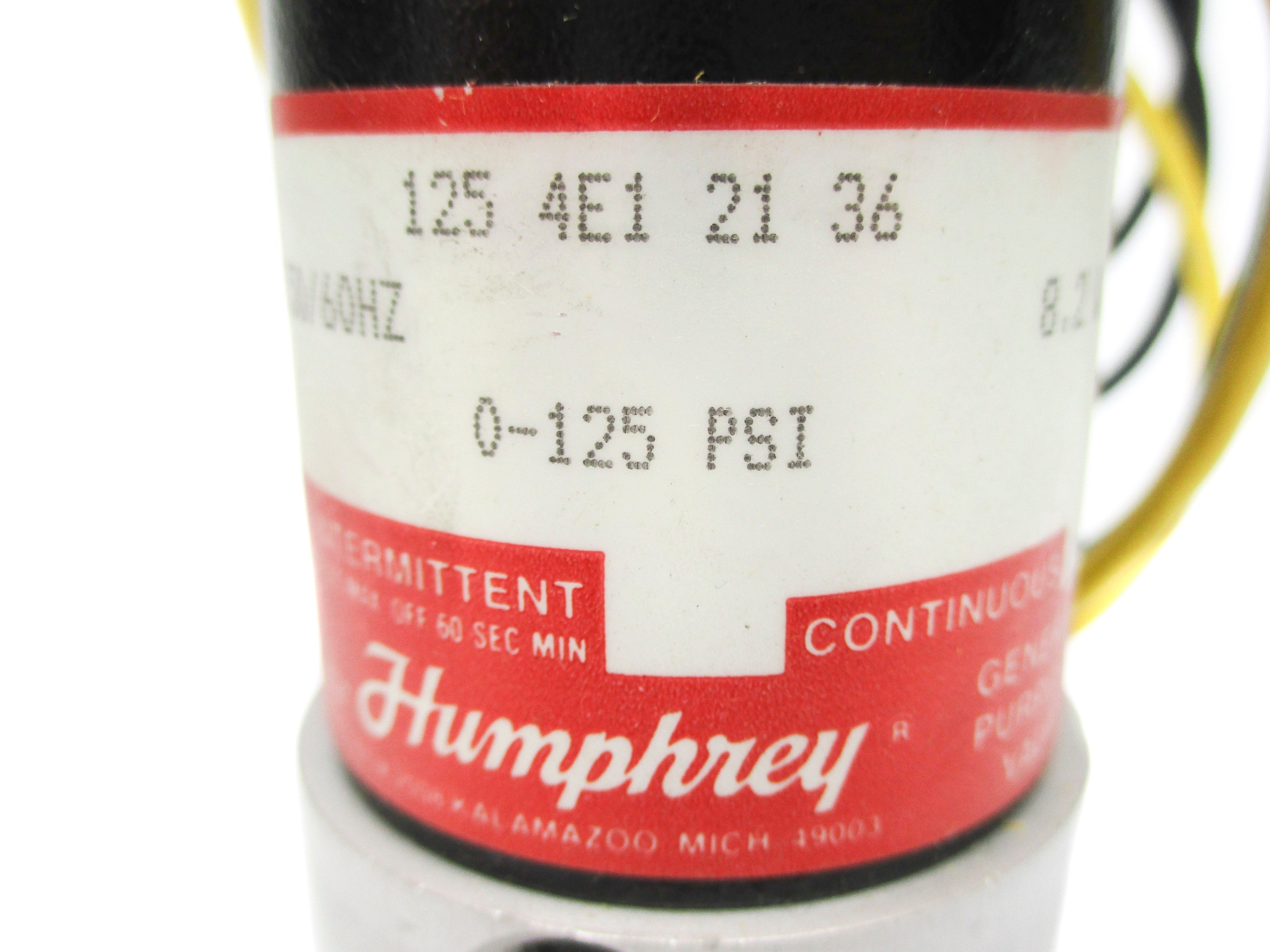 HUMPHREY 1254E12136 0-125PSI 120V NSNP