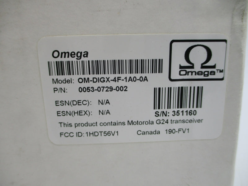 OMEGA OM-DIGX-4F-1A0-0A 0053-0729-002 NSMP