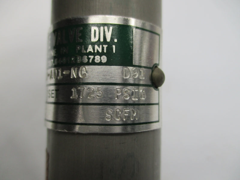 KUNKLE VALVE 230-A01-NC 1725PSI 1/4" NSNP