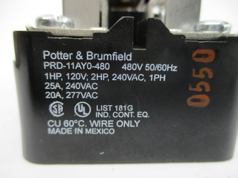 POTTER&BRUMFIELD PRD-11AY0-480 480V 25A NSNP